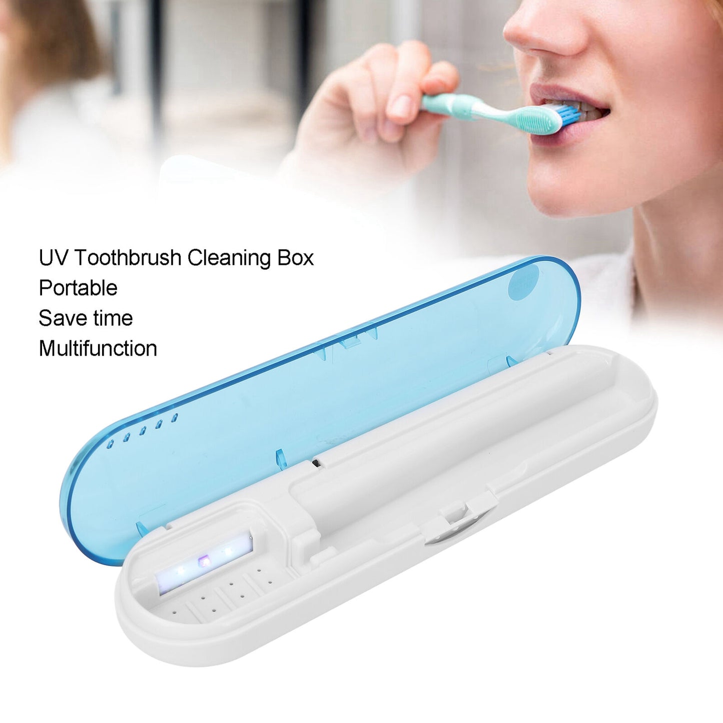 new UVC LED Toothbrush Cleaning Box Professional Home Travel Portable Toothbrush ABE koeek - KOEEK