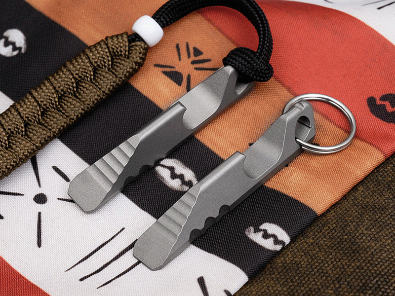 Mini Titanium Keychain Pry Bar Crowbar Opener Portable Outdoor multi EDC Tools 07FC0E-D4 - KOEEK
