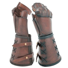 Medieva Steampunk Fingerless Retro Gloves Gothic Armguard Boxing Gloves Cosplay 07FC0E-D4 - KOEEK