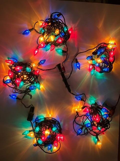 10 SETS GE STRING A LONG CLASSIC LIGHTS (25 LIGHT SET, COLORS) see description GE - KOEEK