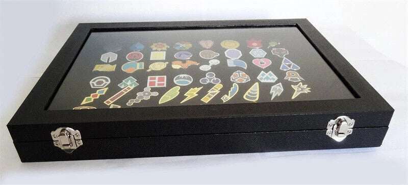 Poke Gym Badges with Glass Lid Display Showcase - Set of 50 Lapel Pin Badges 07FC0E-D4 - KOEEK