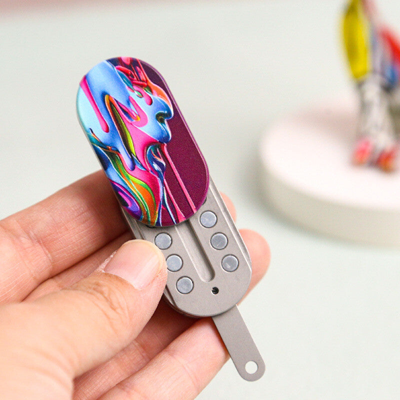 Creative Ice Cream Fidget Slider Metal Push Haptic Slider Kawaii EDC Fidget Toys 07FC0E-D4 - KOEEK