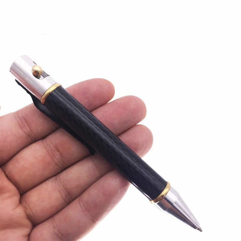 EDC LAXI High quality Carbon Fibre Pocket Signature Ball Pen Ofiice Write Pen 07FC0E-D4 - KOEEK
