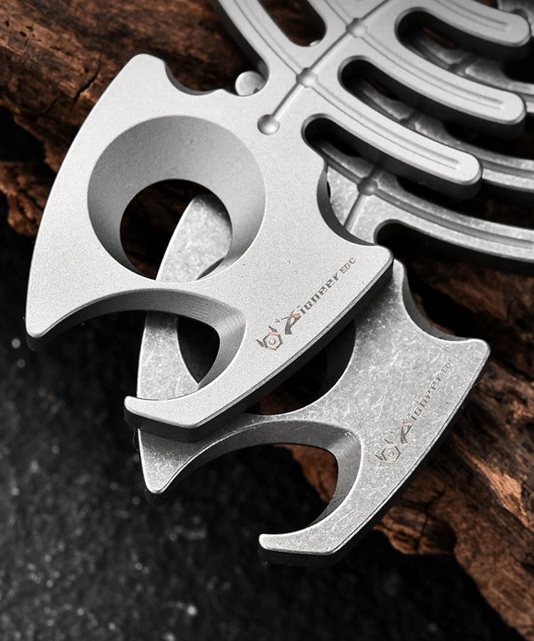 Titanium Alloy Fishbone Shape Bottle Opener Keychain Necklace Pendant EDC Gift 07FC0E-D4 - KOEEK
