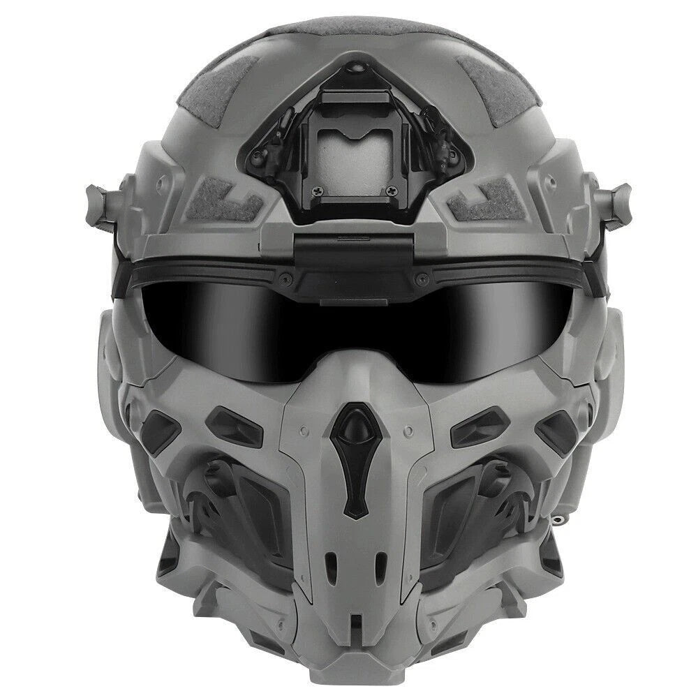 Tactical Assault Helmet W/ Built-in Anti-fog Fan Headset Modular Replace Lense 07FC0E-D4 - KOEEK