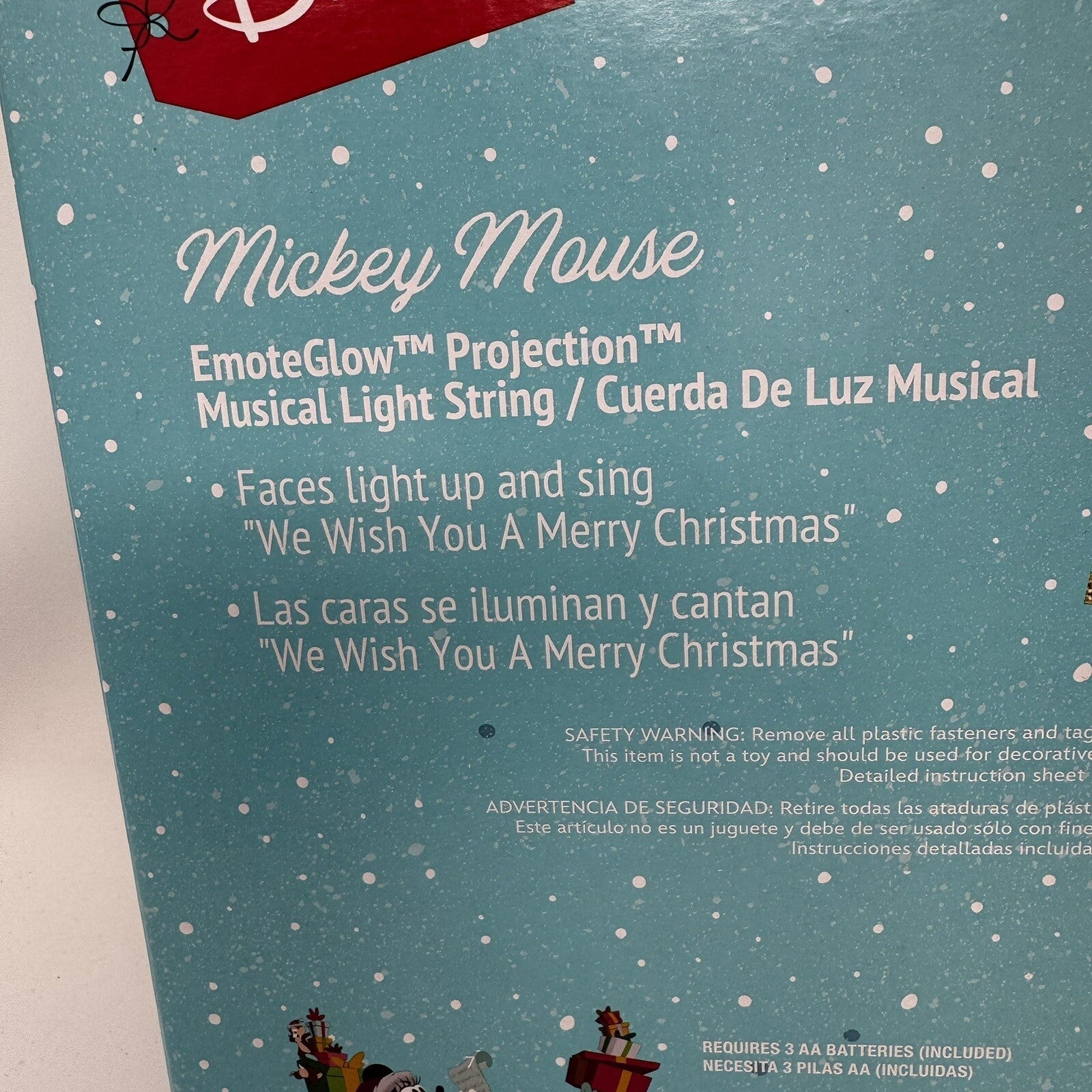 Disney Christmas Mickey Mouse Projection 8 Singing  Light String - 8.2 ft DISNEY - KOEEK