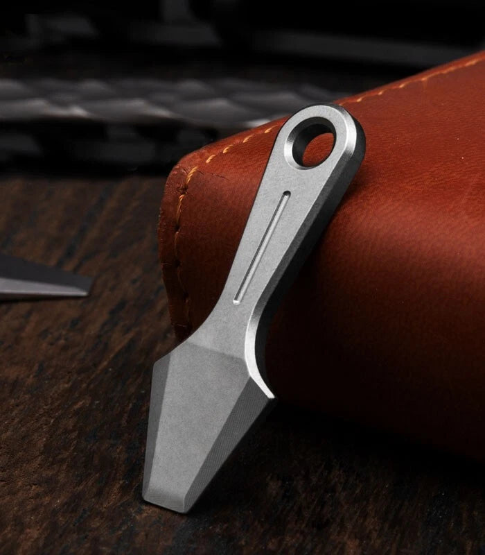 EDC Mini Titanium Keychain Pry Bar Crowbar Necklace Pendant Portable EDC Gadget 07FC0E-D4 - KOEEK