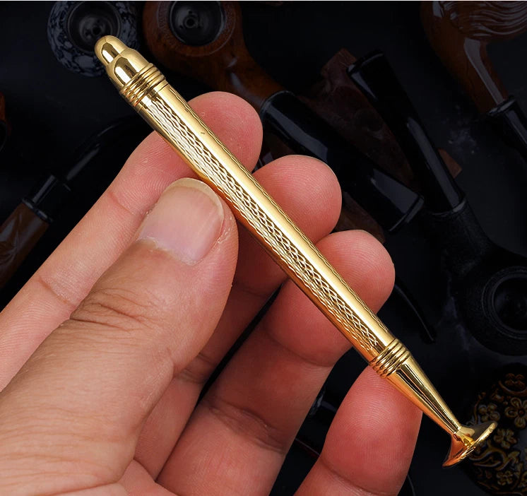 Creative 2in 1 Metal Tobacco Pipe Tamper Copper Cigar Pipe Cleaning Tools 07FC0E-D4 - KOEEK