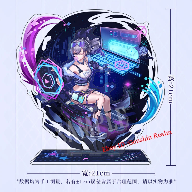 Anime Honkai: Star Rail Silver Wolf Acrylic Desktop Stand Figure Collection Deco 07FC0E-D4 - KOEEK