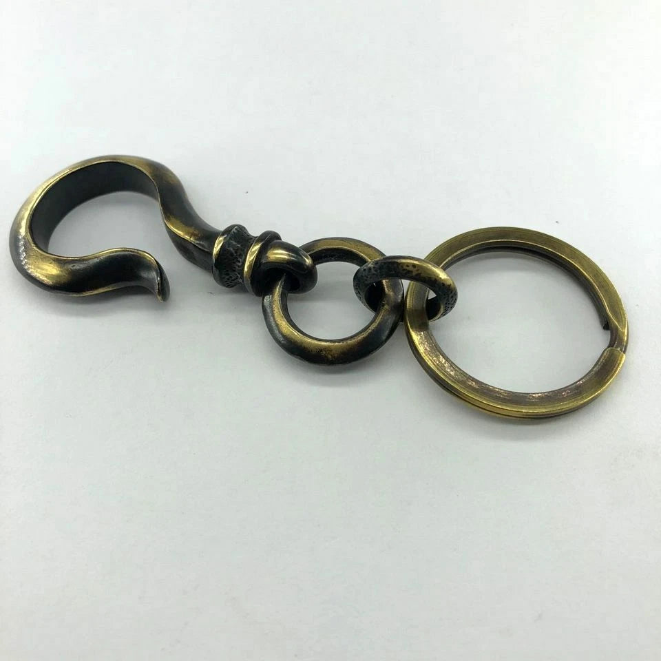 Brass Key Chain Key Ring Backpack Pendant Tool Outdoor Hanging Hook EDC C-8SB EDC - KOEEK
