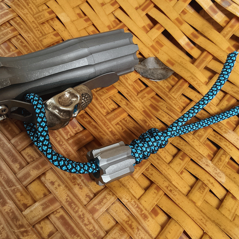 EDC Titanium PEI Knife Lanyard Pendant DIY Bead Paracord Necklace Bracelet Charm 07FC0E-D4 - KOEEK