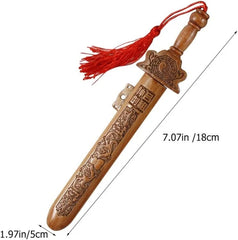 Chinese Wooden Sword Sword Hand-Carved Knife Sword Pendant 07FC0E-D4 - KOEEK