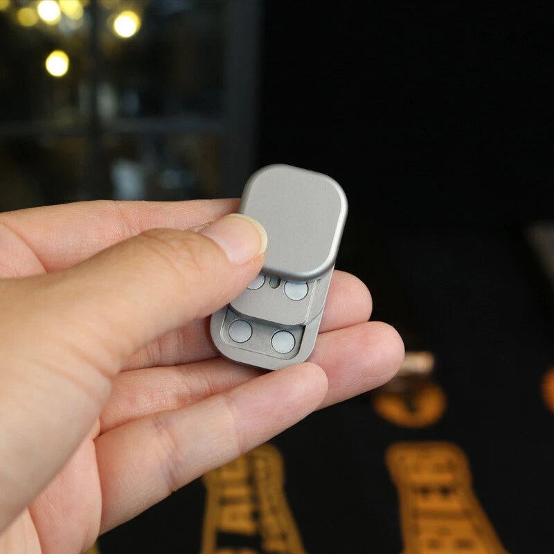 Stainless Steel Mini Cube Fidget Slider EDC Three-layer Fidget Toy Stress Relief 07FC0E-D4 - KOEEK