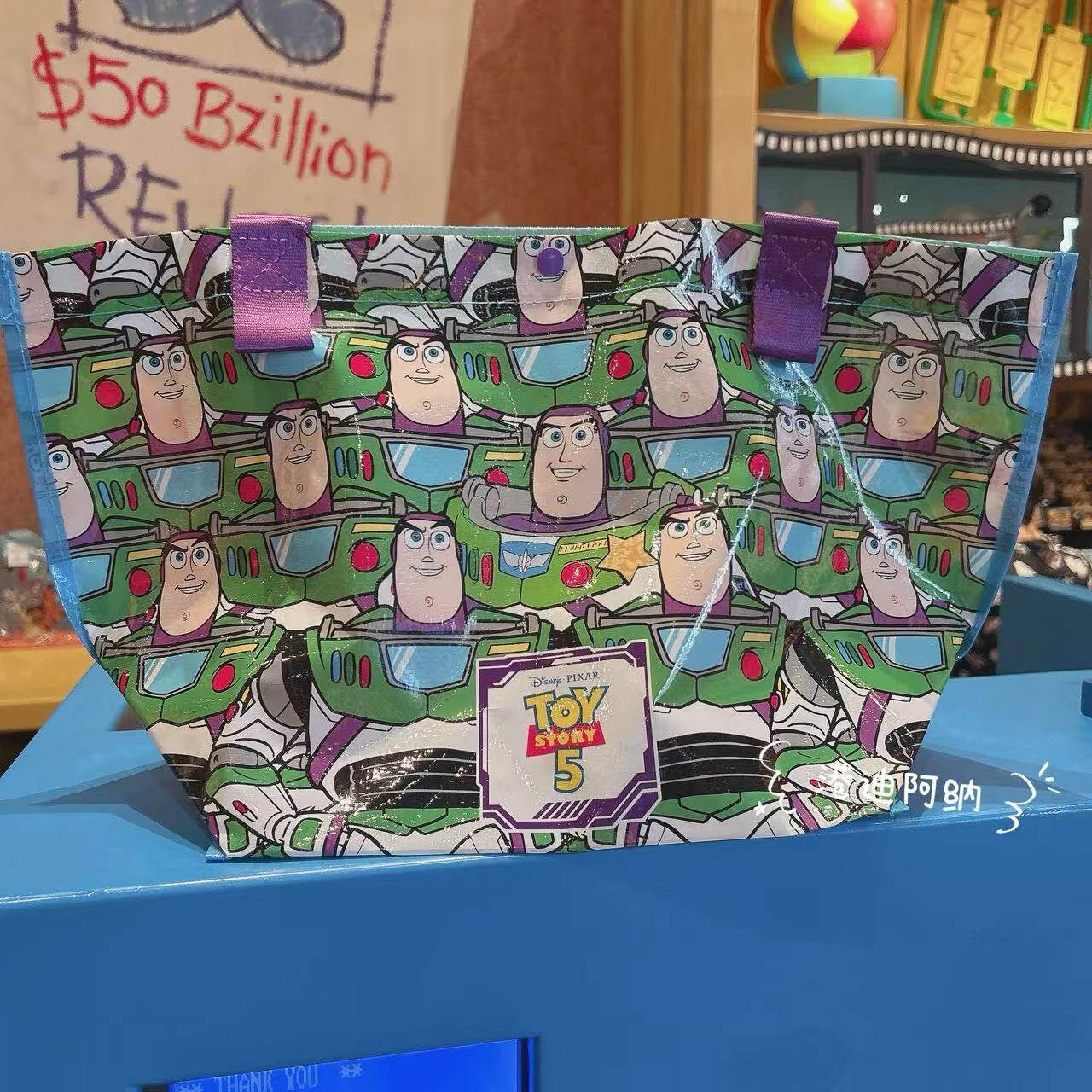 Hong Kong Disneyland Toy Story 5 shopping bag Buzz Lightyear Woody Alien Handbag 07FC0E-D4 - KOEEK