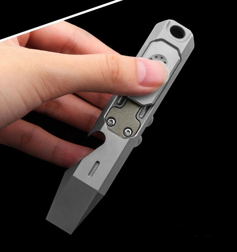 EDC Titanium Alloy Multi Tools Pry Bar Crowbar Fidget Clicker Toy Stress Relief 07FC0E-D4 - KOEEK