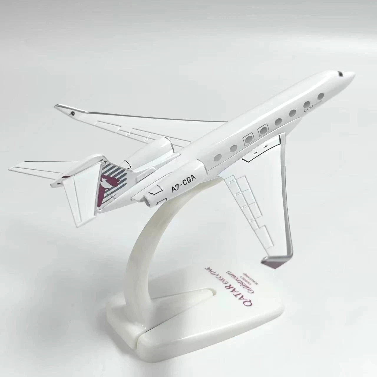 1:200Qatar Executive Gulfstream G650 16cm Alloy Aircraft Static Model Collectibe 07FC0E-D4 - KOEEK