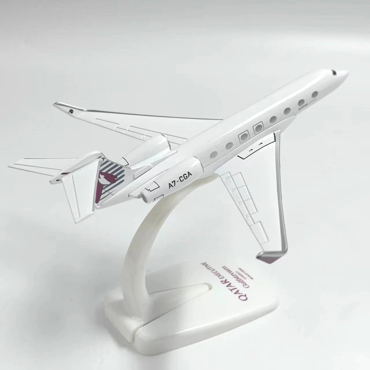 1:200Qatar Executive Gulfstream G650 16cm Alloy Aircraft Static Model Collectibe 07FC0E-D4 - KOEEK