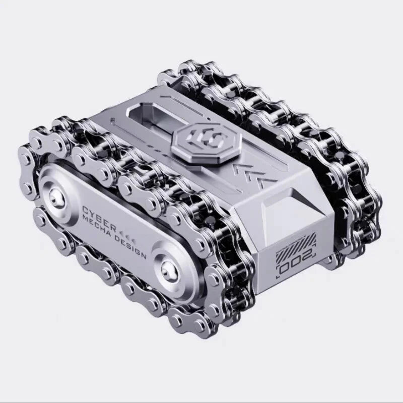 EDC Tank Roller Fidget Spinner Metal Ratchet Push Card Slider Fingertip Toy 07FC0E-D4 - KOEEK