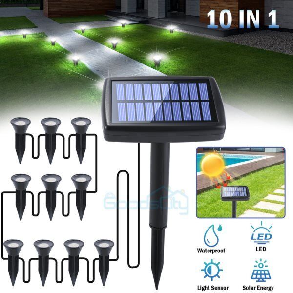 nye Luces LED Solares De Patio Lamparas Solares Patio Luz Solar Para Jardin 10 Luces