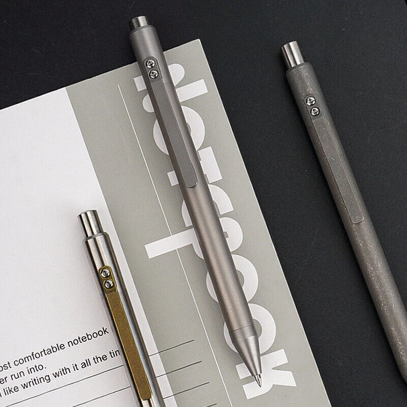 Titanium Alloy Ballpoint Tactical Pen Pocket Outdoors Travel Ball Pen EDC Tools 07FC0E-D4 - KOEEK