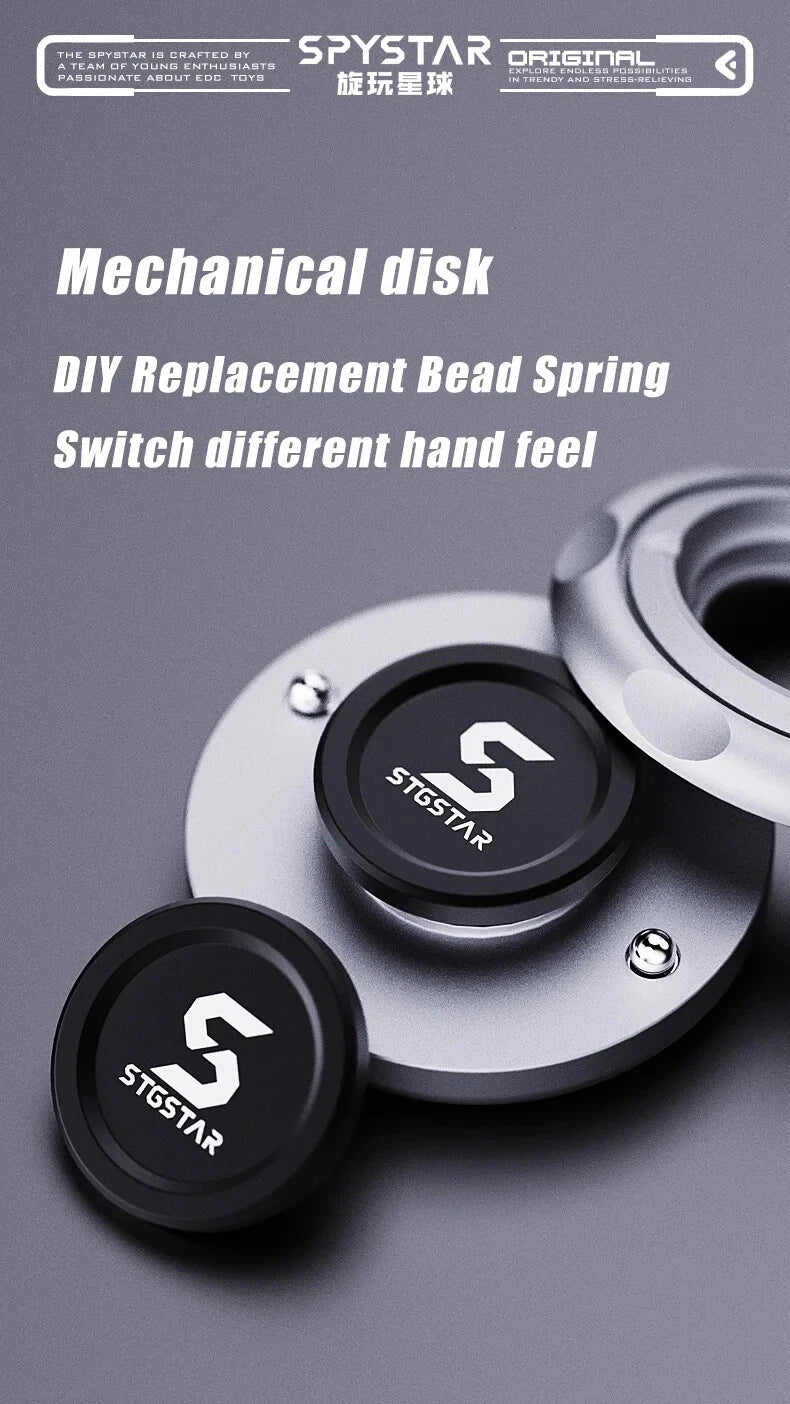 Magnetic Push Slider EDC Adult Fidget Toys Metal Spinner Ratchet Haptic Gift 07FC0E-D4 - KOEEK