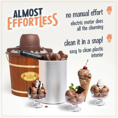 Electric Ice Cream Maker - Old Fashioned Soft Serve Ice Cream Machine Makes 07FC0E-D4 - KOEEK
