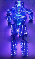 LED Robot Costume Suit IlluminatedDance Glow Party Show Night Lights Clothing 07FC0E-D4 - KOEEK