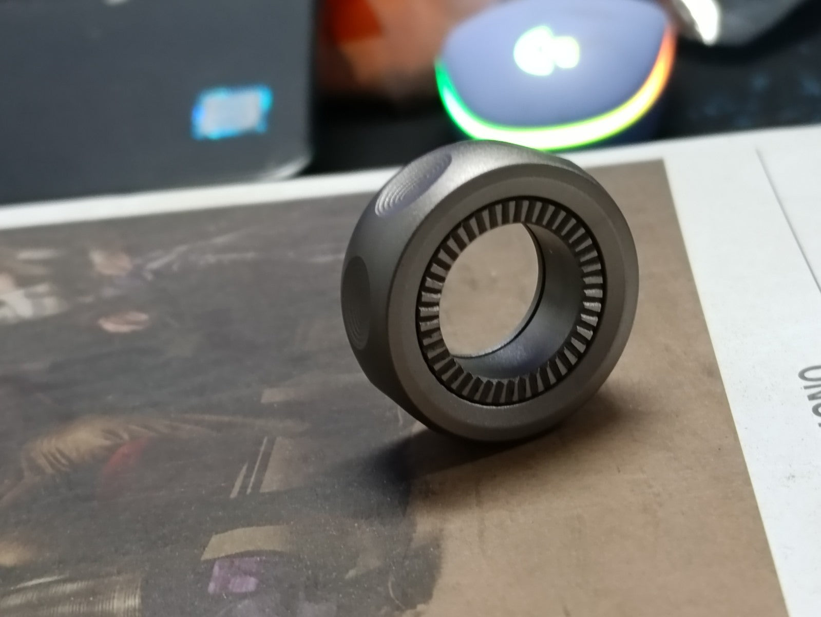 Fidget Spinner Mechanic Ring Fingertip Ratchet Magnetic Fidget EDC Toys 07FC0E-D4 - KOEEK