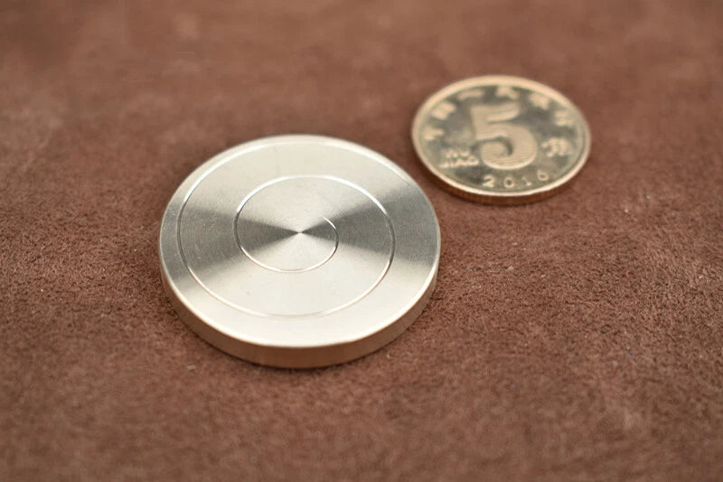 Brass Stainless Steel Spinning Top Coin Hand Spinner Anti Stress EDC Fidget Toys 07FC0E-D4 - KOEEK