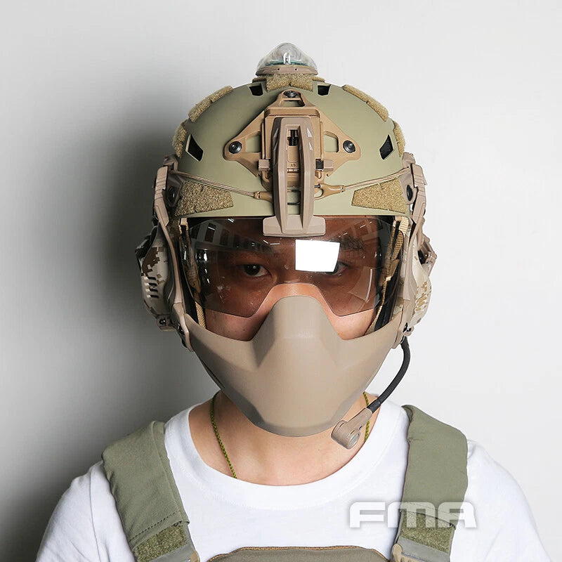 Tactical Helmet Batlskin Visor With Arm Lens Anti-fog Goggles For FAST/MICH/AF 07FC0E-D4 - KOEEK