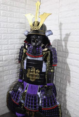 Japanese Wearable Armor Outfit Samurai Toyotomi Big Horns Black Helmet Costume 07FC0E-D4 - KOEEK