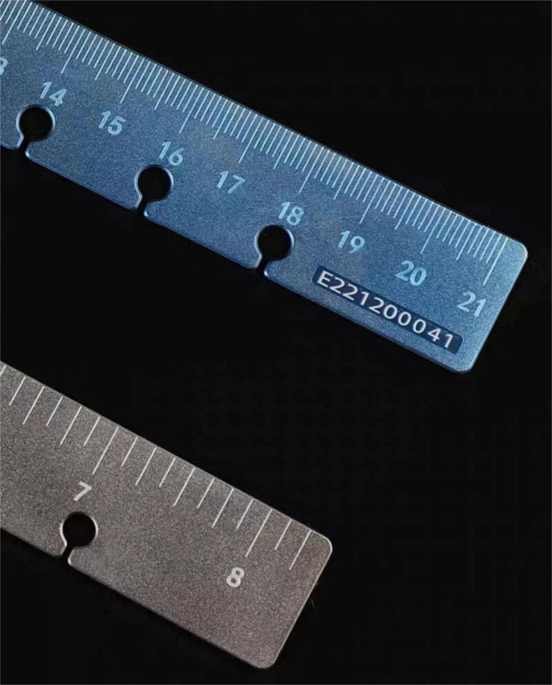 Titanium Straight Ruler Double Scale Inch Metric 8 Inch 21cm Measuring Tool EDC 07FC0E-D4 - KOEEK