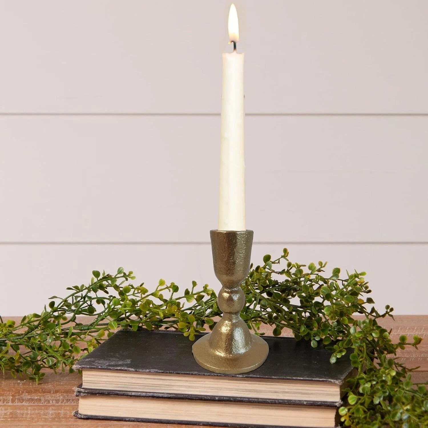 Antique Brass Iron Taper Candle Holders - Candlestick Holder for Weddings,Dining 07FC0E-D4 - KOEEK