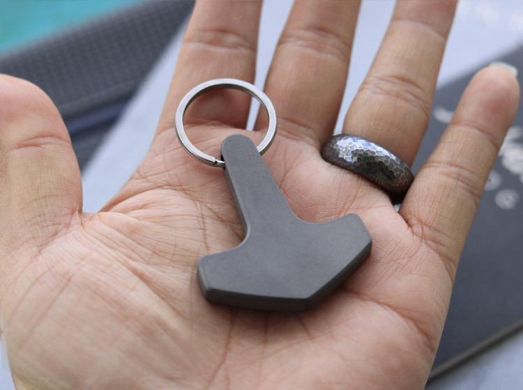 Titanium Keychain Necklace Pendant Knife Lanyard Bead EDC Charm Zipper Pull 07FC0E-D4 - KOEEK