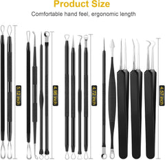 new Pimple Popper Tool Kit, IUMAKEVP 15 PCS Professional Stainless Steel Black IUMAKEVP - KOEEK