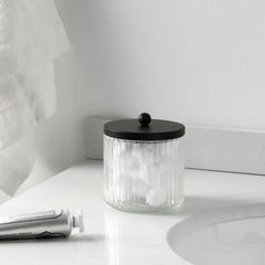 Set of 4 glass cotton swab box dispensers 07FC0E-D4 - KOEEK