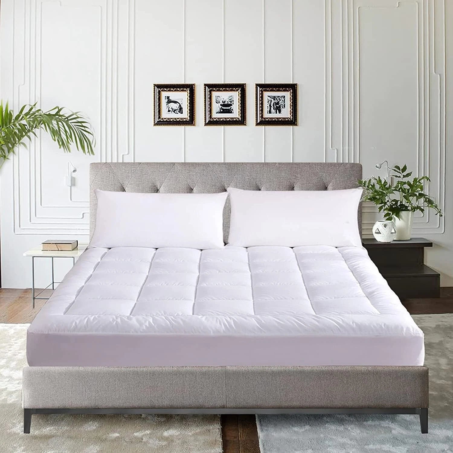 Cotton waterproof mattress pad replacement filling Pillow top Mattress pad 07FC0E-D4 - KOEEK