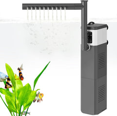new 15W 210GPH Ultra Powerful Aquarium Filter for 15-40Gallon Fish Gray/White 07FC0E-D4 - KOEEK
