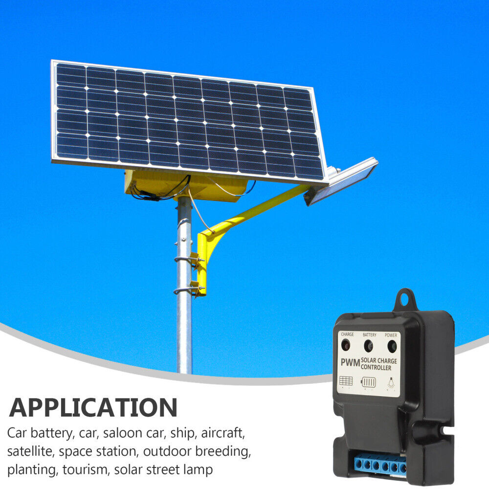 ny 6 V Black Battery Charger Regulator Solar System Controllers