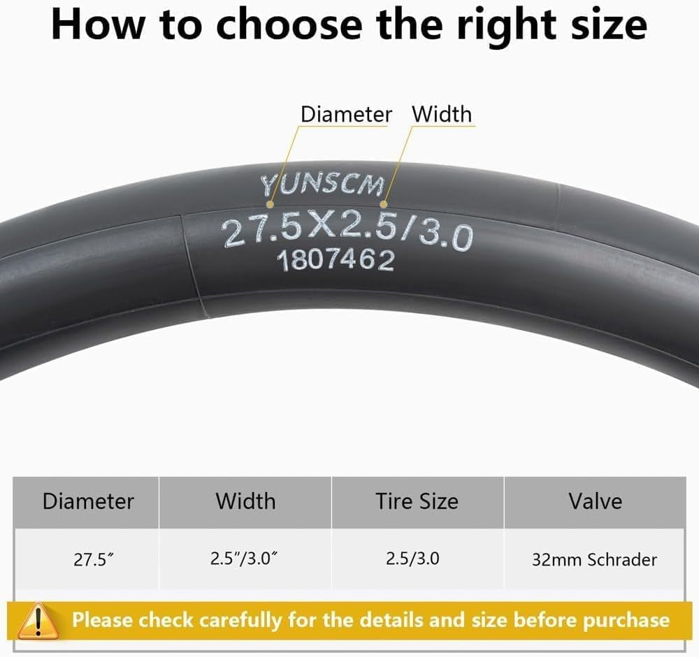 new 2 PCS 27.5" Heavy Duty Fat Tire Tubes 27.5 X 2.50/3.0 AV32MM Schrader Valve...
