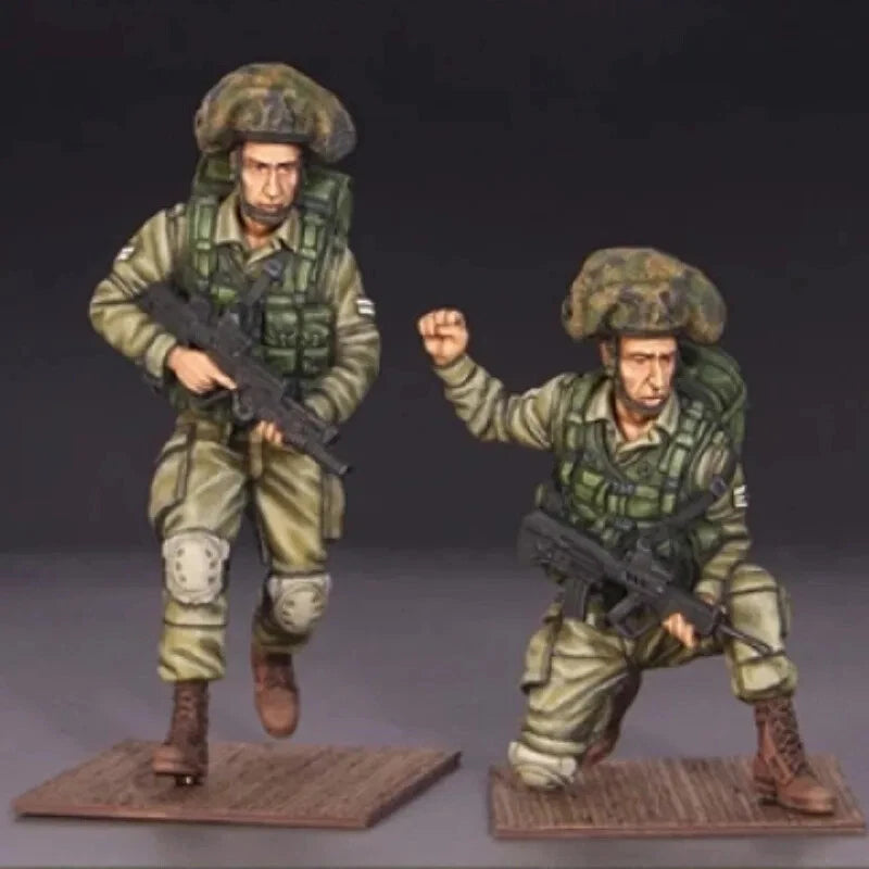 1/35 Resin Model Kit IDF Mechanized Infantry 2 Figures Unassembled Unpainted 07FC0E-D4 - KOEEK
