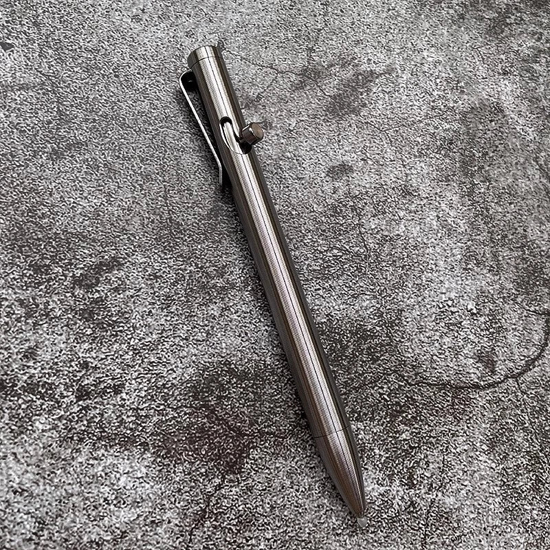 EDC Titanium Alloy Tactical Pen Ballpoint With Writing Multi-functiona Pen Gift- 07FC0E-D4 - KOEEK