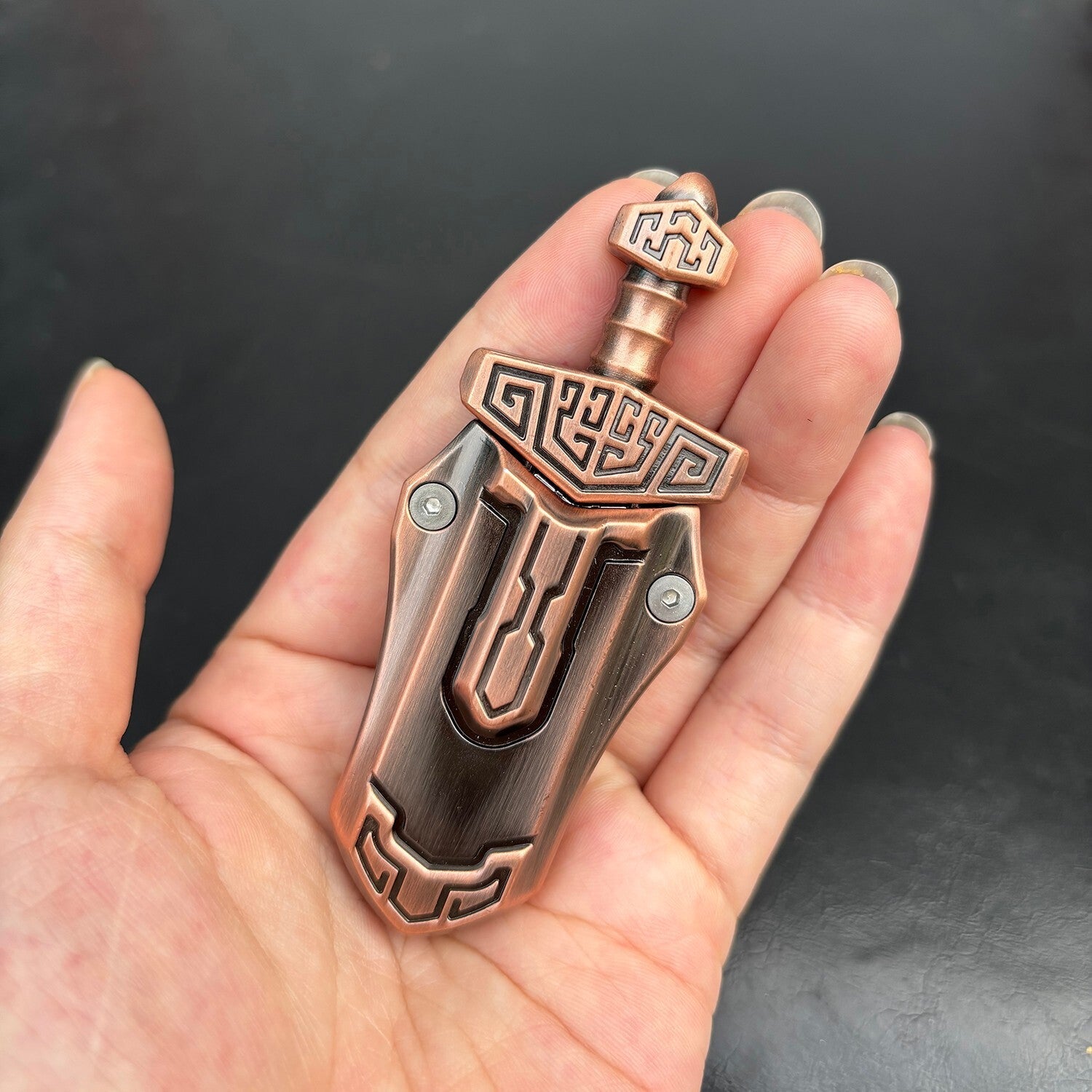 EDC Swords Mechanical Magnetic Push Slider Metal Toys Decompression Fidget Toys 07FC0E-D4 - KOEEK