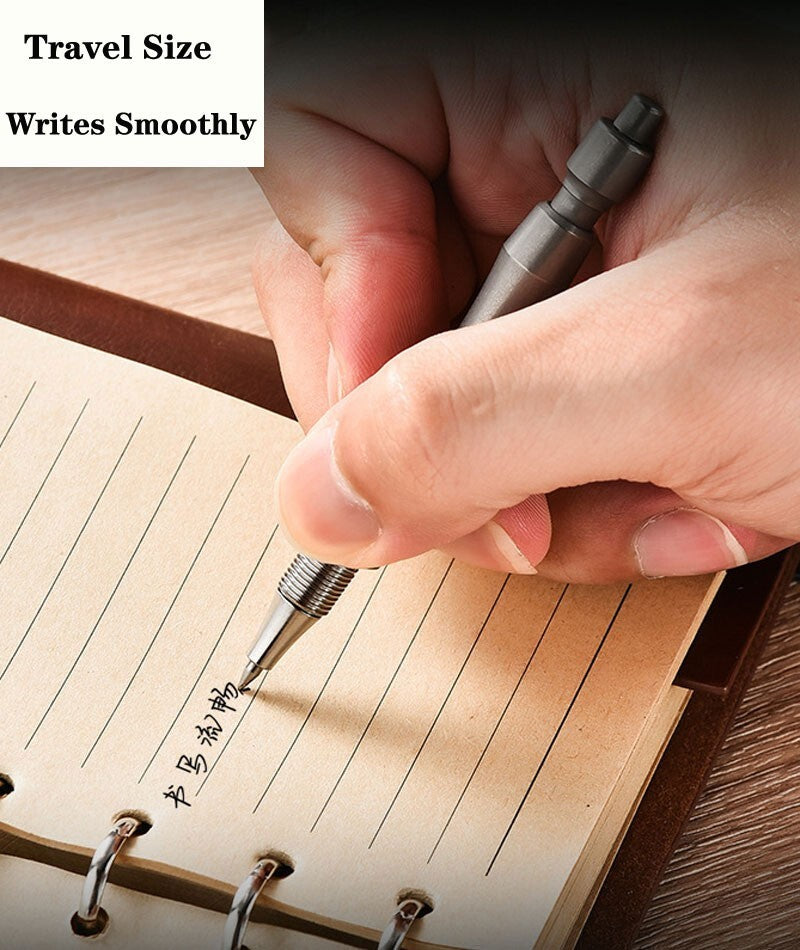 EDC Titanium Alloy Writing Ball Pen Portable Signature Pen Stationery Office Pen 07FC0E-D4 - KOEEK