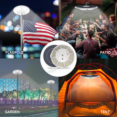 new Solar Flag Pole Light 440 Super Bright LED Flagpole Powered White 07FC0E-D4 - KOEEK