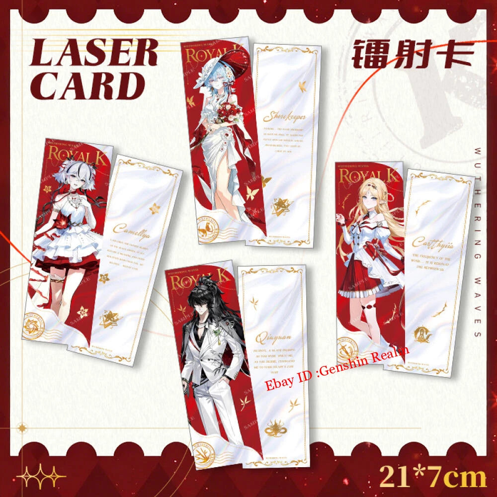 4Pcs/Set Anime Wuthering Waves Limited Edition Card Decor Collection Gift 07FC0E-D4 - KOEEK