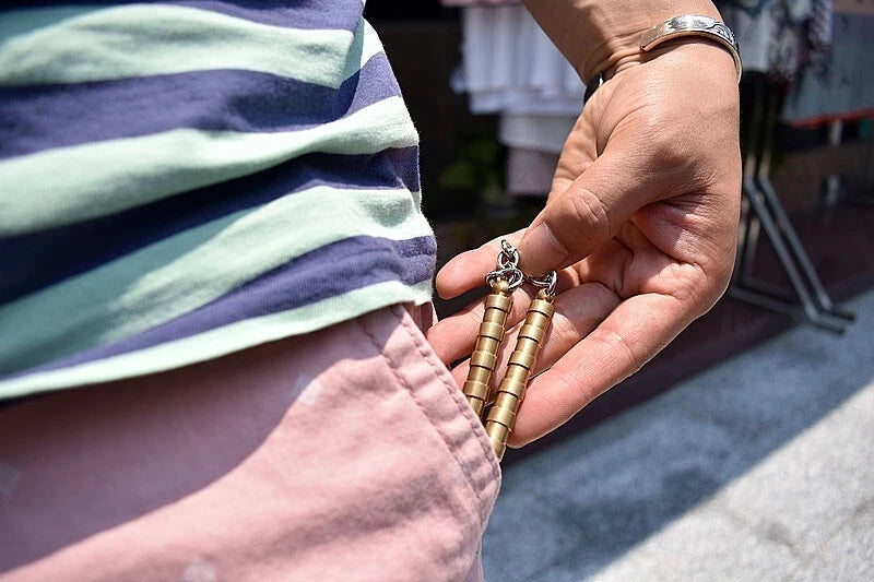 Brass Begleri Fidget Nunchakus Finger Piece Exercise Paracord Worry Bead Toys 07FC0E-D4 - KOEEK