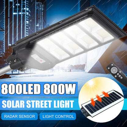 ny 2 STK 9900000000LM 800W Watt Kommersiell Solar Street Light Dusk To Dawn Road Lamp