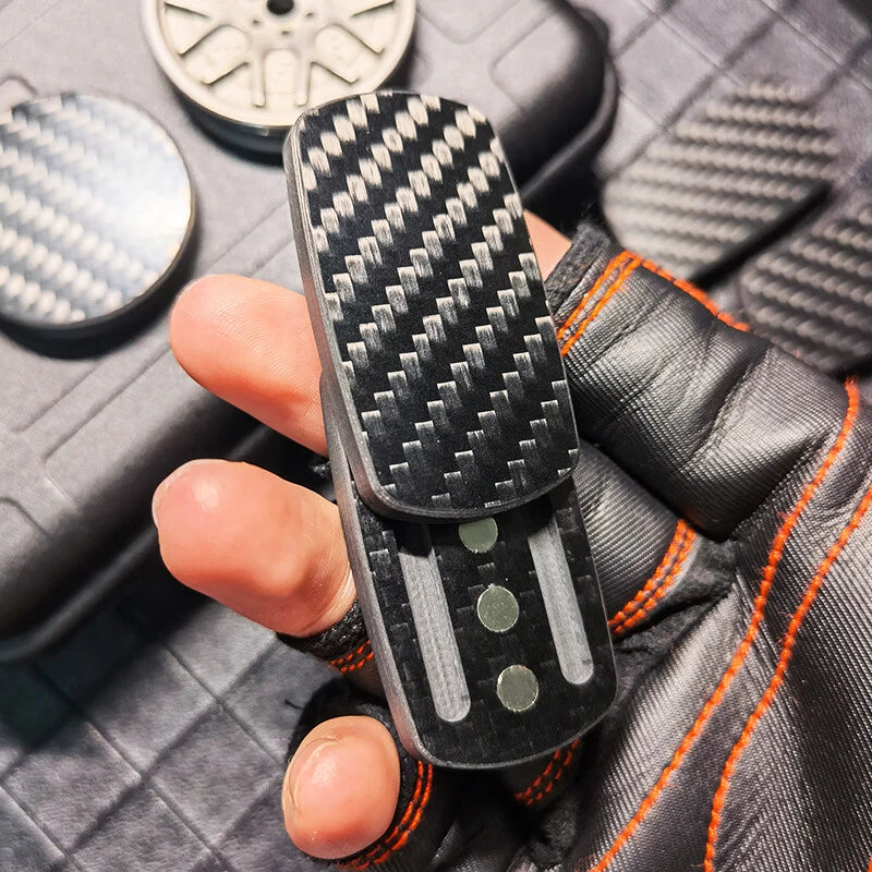 Click Clicker Carbon Fiber Slider Push Card Hand Fidget Pocket EDC Gifts Toys 07FC0E-D4 - KOEEK
