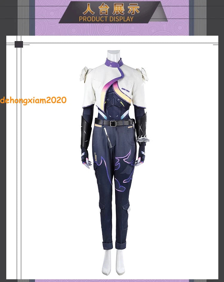 VALORANT Vyse Cosplay Costume Outfit Halloween Game Full Set Women's Clothing 07FC0E-D4 - KOEEK